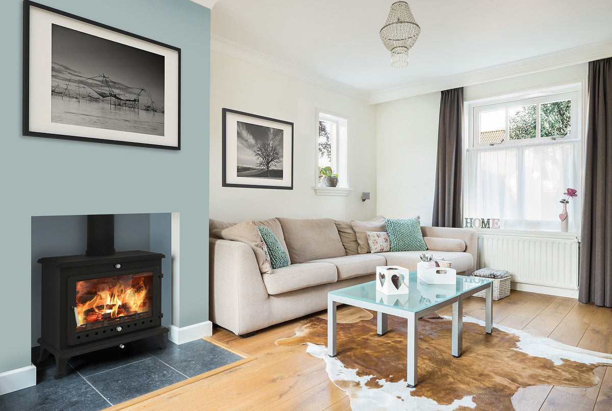 10.5kW Wood Burning Stove — Ekol Crystal 12 Log Burner, DEFRA Exempt