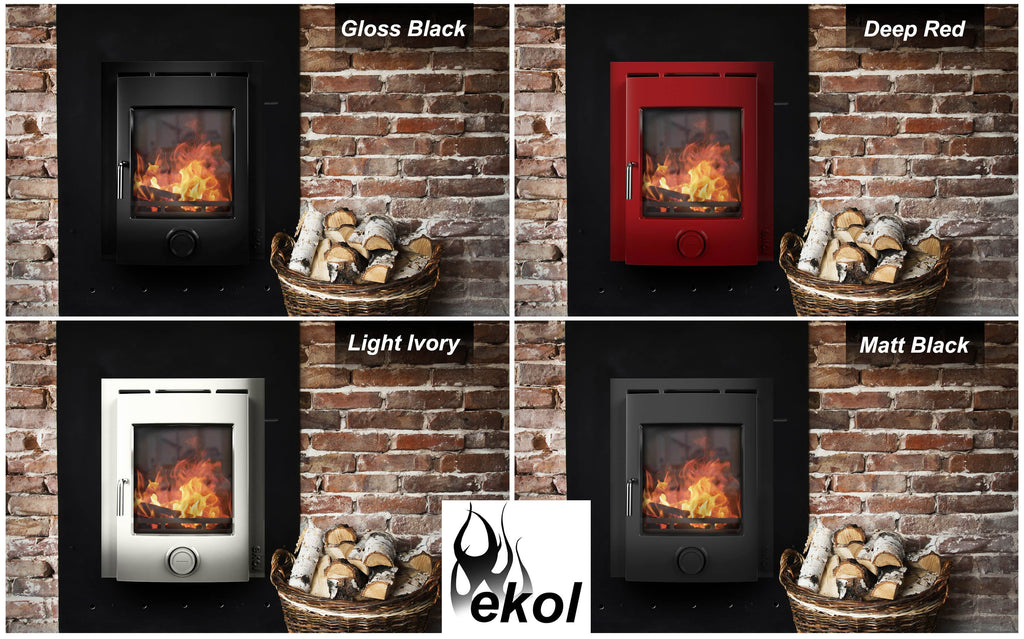 5kW Inset Wood Burning Stove — Ekol Inset PLUS Log Burner, DEFRA Exempt
