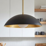 Eldra Iron Pendant Light, Metallic Metallic Brass
