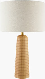 Elansi 23" Table Lamp, Natural Beige