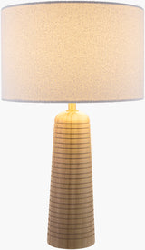 Elansi 23" Table Lamp, Natural Beige