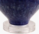 Elvian 25" Glass Table Lamp, Glazed Dark Blue
