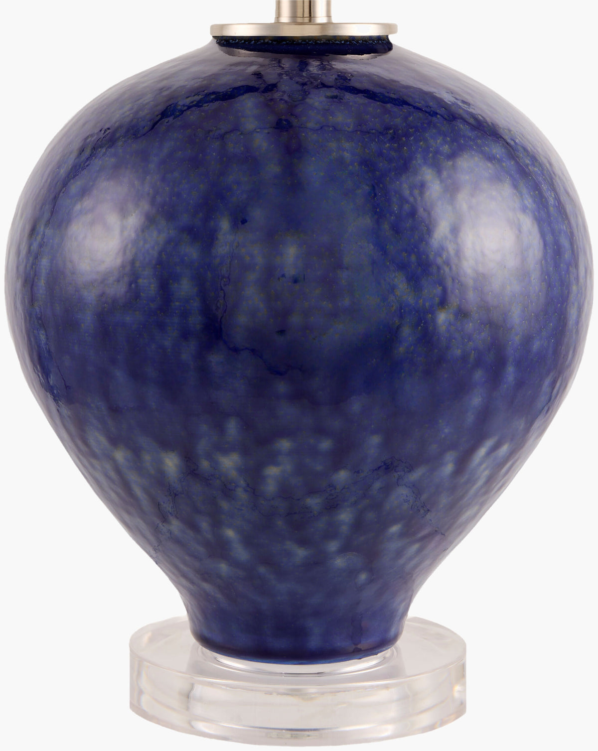 Elvian 25" Glass Table Lamp, Glazed Dark Blue