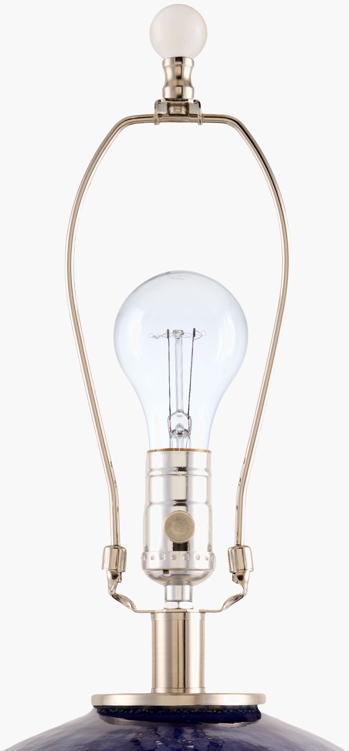 Elvian 25" Glass Table Lamp, Glazed Dark Blue