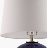 Elvian 25" Glass Table Lamp, Glazed Dark Blue