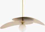 Elvessa Iron Pendant Light, Electroplated Metallic Brass