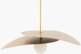 Elvessa Iron Pendant Light, Electroplated Metallic Brass