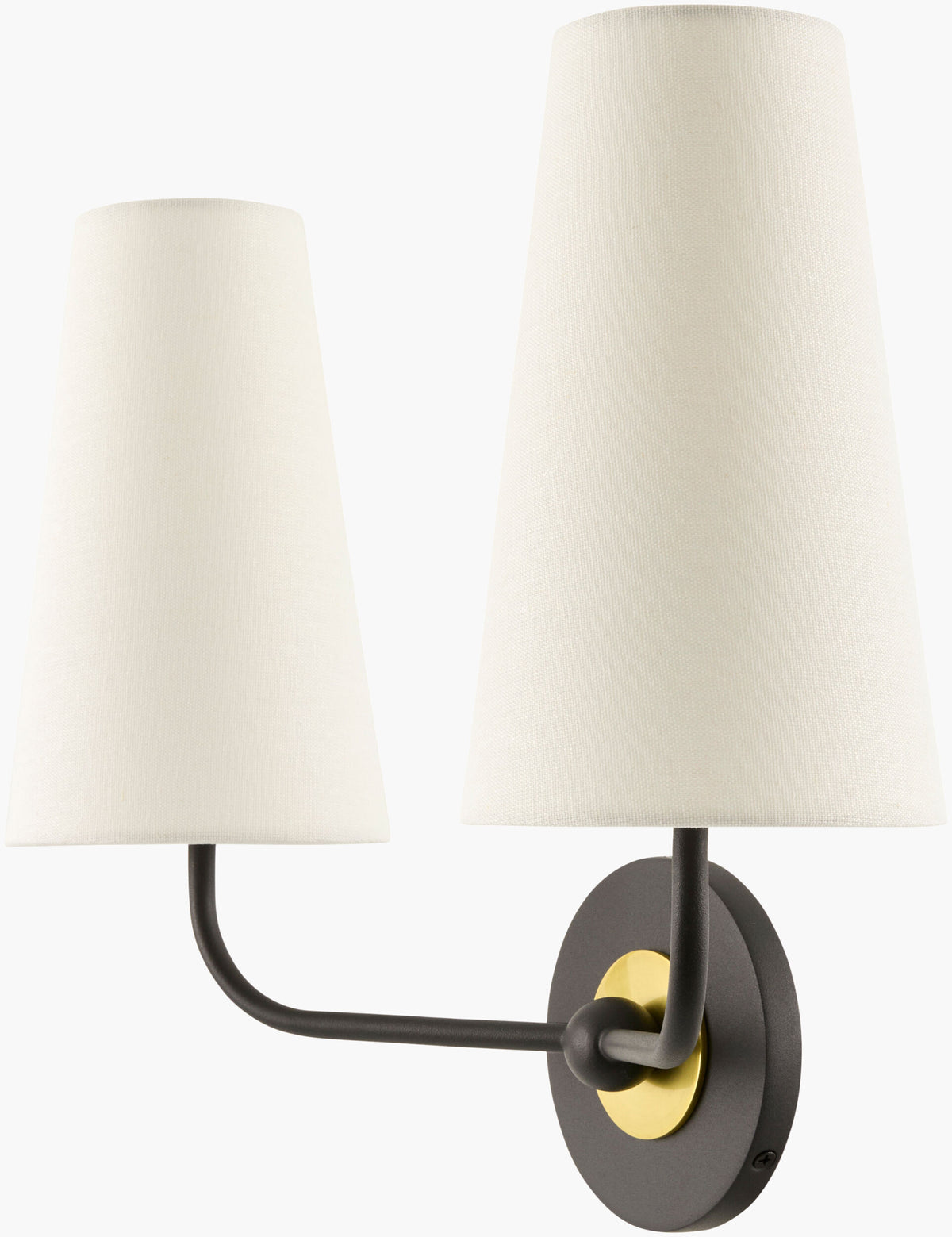 Elowen 13" Iron Wall Sconce, Electroplated Black