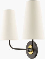 Elowen 13" Iron Wall Sconce, Electroplated Black