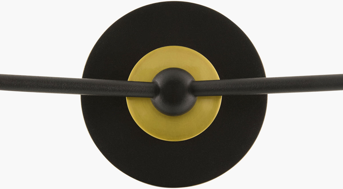 Elowen 13" Iron Wall Sconce, Electroplated Black