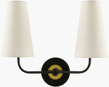 Elowen 13" Iron Wall Sconce, Electroplated Black