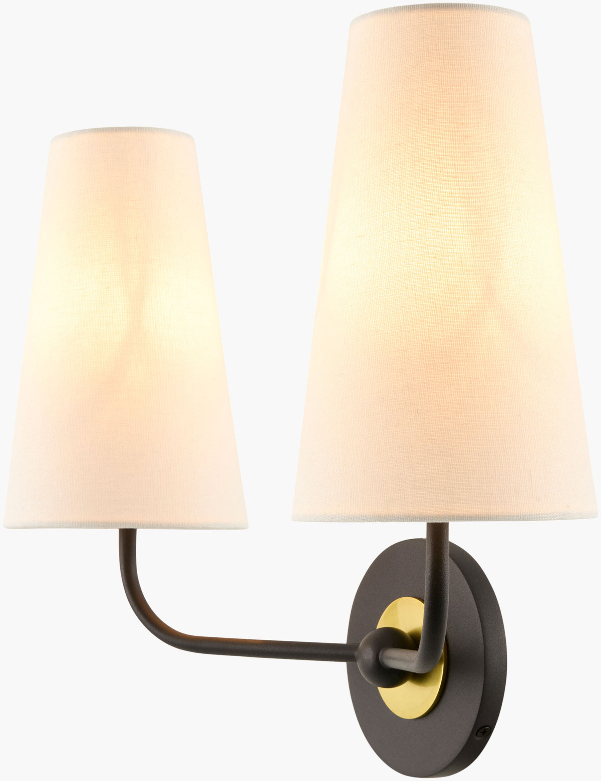 Elowen 13" Iron Wall Sconce, Electroplated Black
