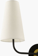 Elowen 13" Iron Wall Sconce, Electroplated Black