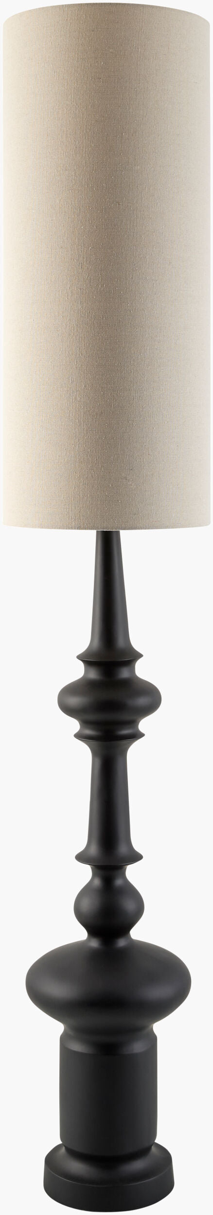 Elwen 69" Resin Floor Lamp, Painted Black