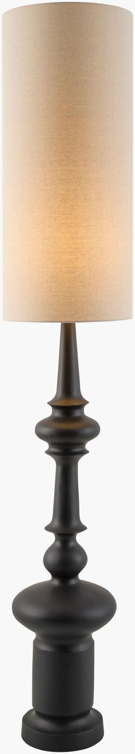 Elwen 69" Resin Floor Lamp, Painted Black