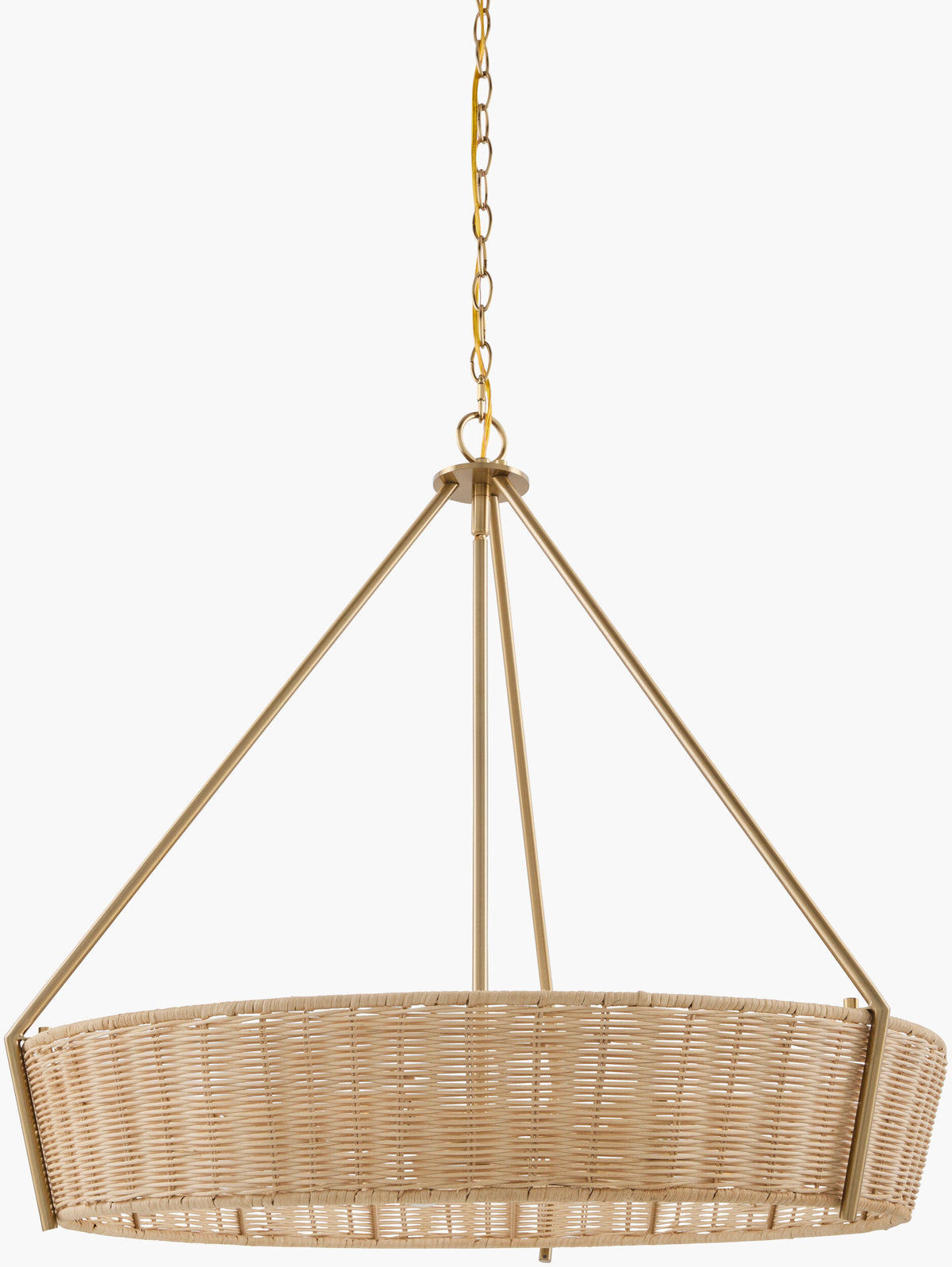Elyon Iron Chandelier, Bronze Metallic Gold, Natural Brown