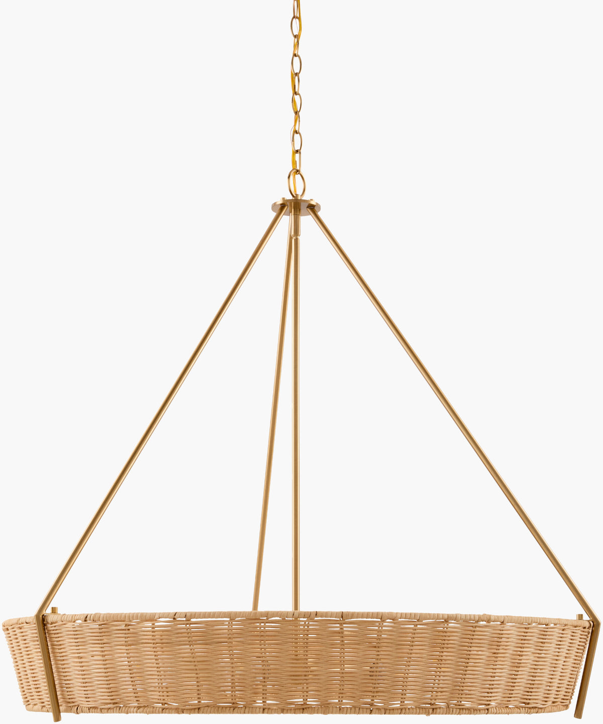 Elyon Iron Chandelier, Bronze Metallic Gold, Natural Brown (ELYN-002)