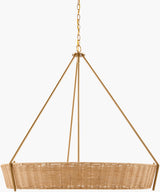 Elyon Iron Chandelier, Bronze Metallic Gold, Natural Brown (ELYN-002)