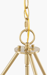 Elyon Iron Chandelier, Bronze Metallic Gold, Natural Brown
