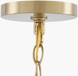Elyon Iron Chandelier, Bronze Metallic Gold, Natural Brown