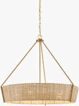 Elyon Iron Chandelier, Bronze Metallic Gold, Natural Brown