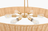 Elyon Iron Chandelier, Bronze Metallic Gold, Natural Brown (ELYN-002)