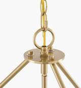 Elyon Iron Chandelier, Bronze Metallic Gold, Natural Brown (ELYN-003)