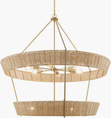 Elyon Iron Chandelier, Bronze Metallic Gold, Natural Brown (ELYN-003)
