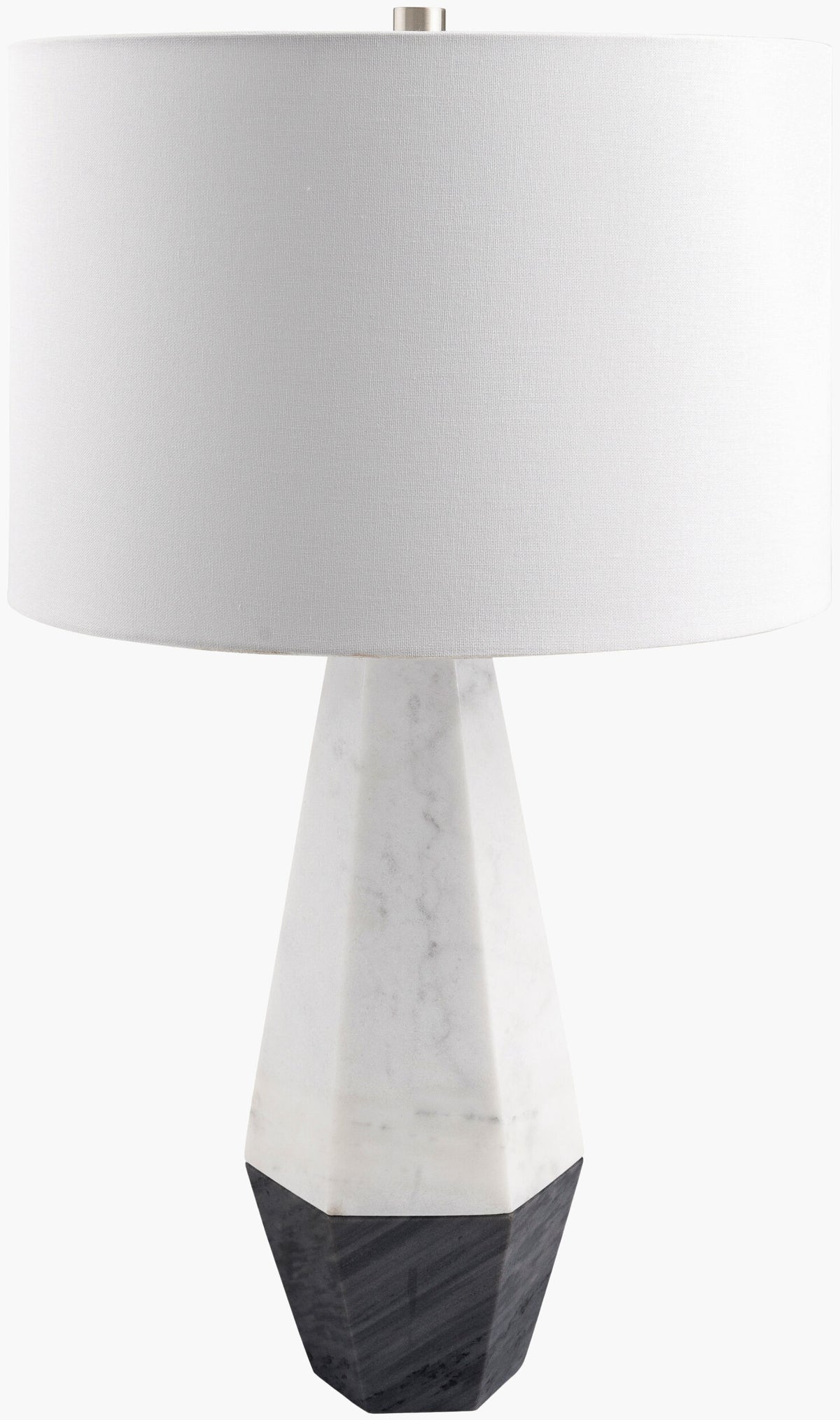 Enliven 26" Marble Table Lamp, Natural White, Natural Gray