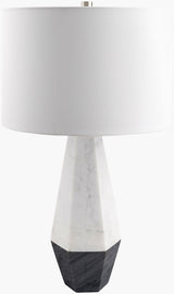 Enliven 26" Marble Table Lamp, Natural White, Natural Gray