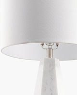 Enliven 26" Marble Table Lamp, Natural White, Natural Gray