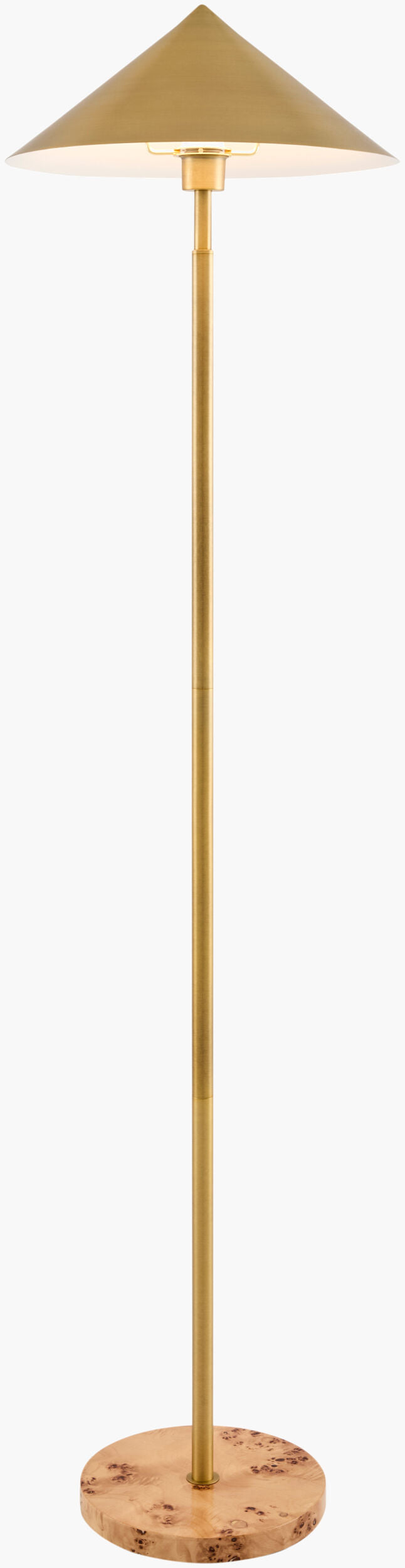 Enzoria 65" Iron Floor Lamp, Electroplated Metallic Brass (ENZR-002)