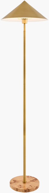 Enzoria 65" Iron Floor Lamp, Electroplated Metallic Brass (ENZR-002)