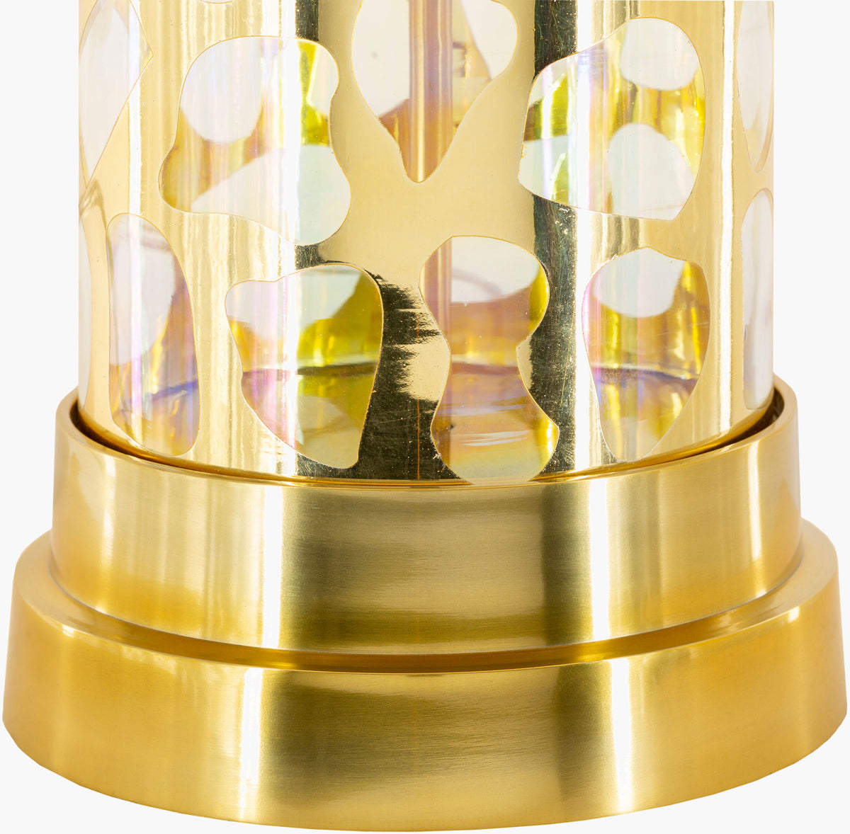 Ellerman 34" Glass Table Lamp, Antiqued Gold