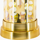 Ellerman 34" Glass Table Lamp, Antiqued Gold