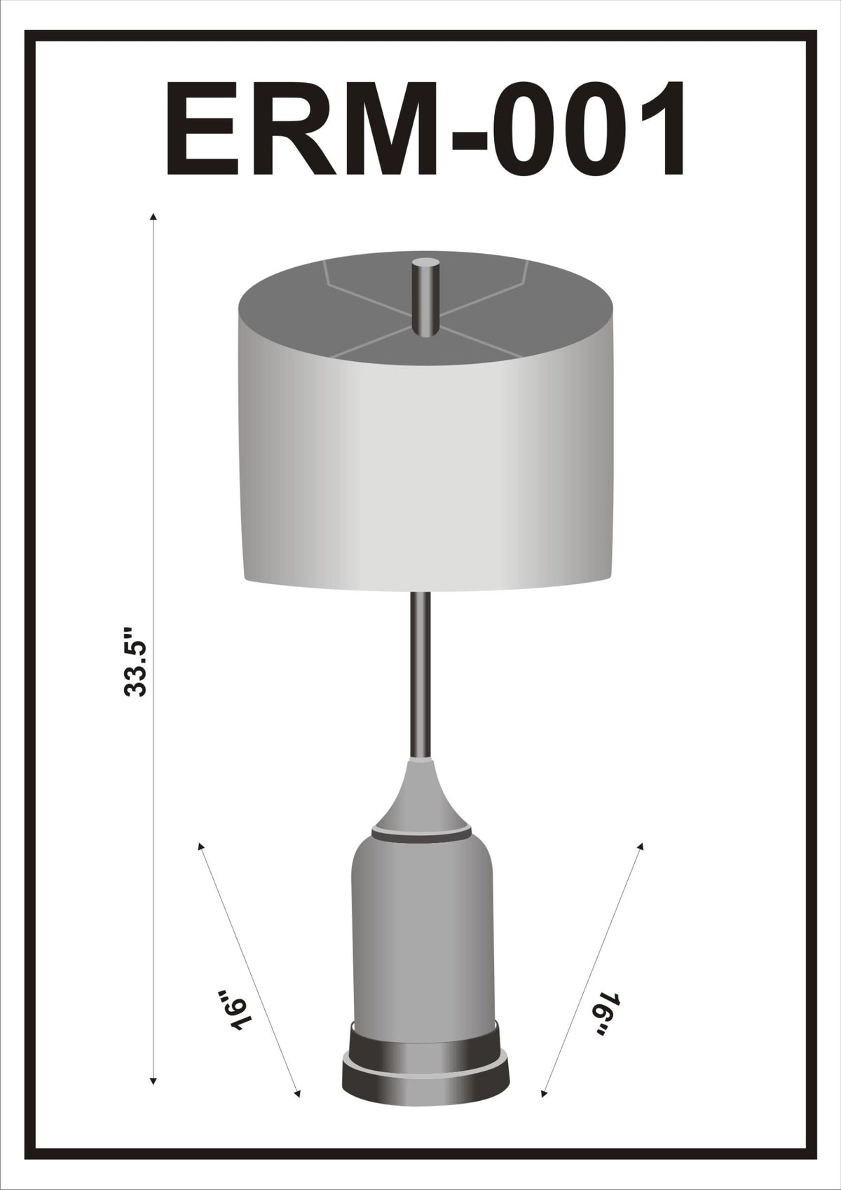Ellerman 34" Glass Table Lamp, Antiqued Gold
