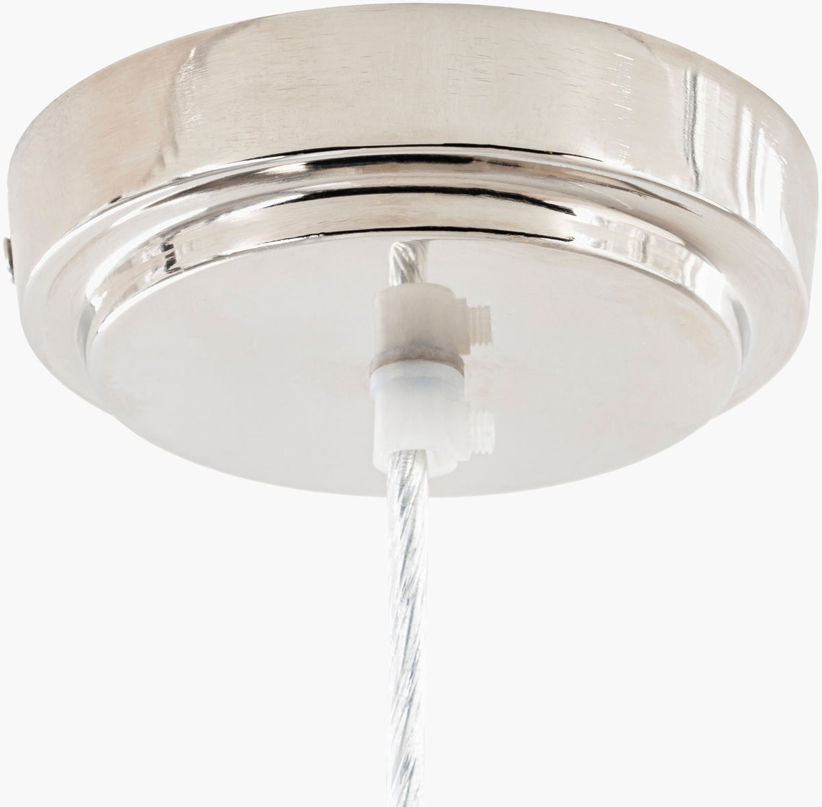Elisa fabric Pendant Light, Powder Coated Gray, Powder Coated White