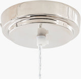 Elisa fabric Pendant Light, Powder Coated Gray, Powder Coated White