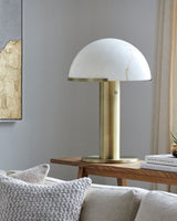 Etoile 23" Iron Table Lamp, Plated Metallic Brass