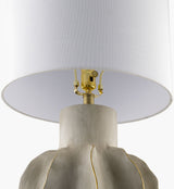 Eterne 30" Resin Table Lamp, Painted Light Gray
