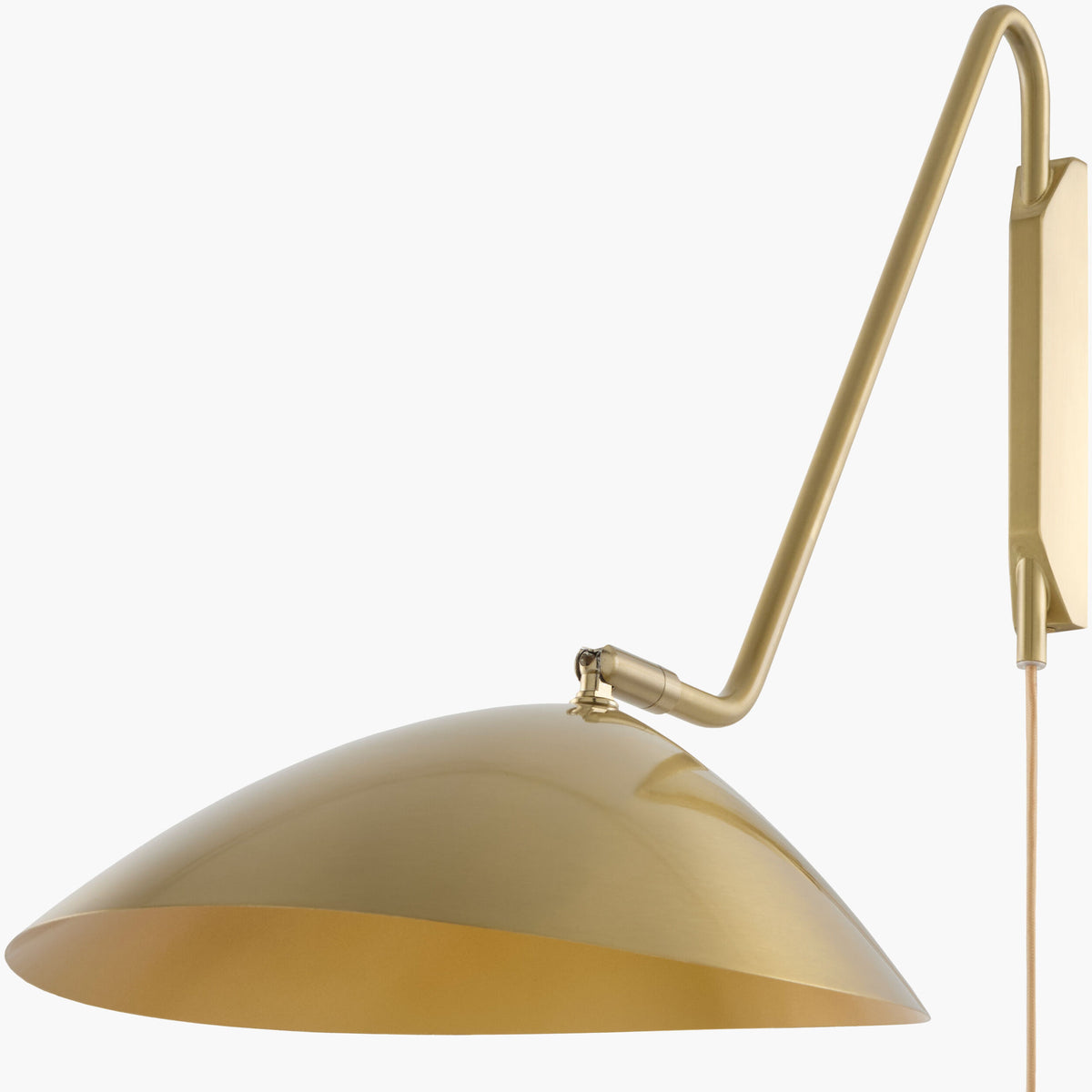 Ettore 22" Iron Wall Sconce, Electroplated Metallic Brass