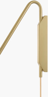 Ettore 22" Iron Wall Sconce, Electroplated Metallic Brass