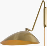 Ettore 22" Iron Wall Sconce, Electroplated Metallic Brass