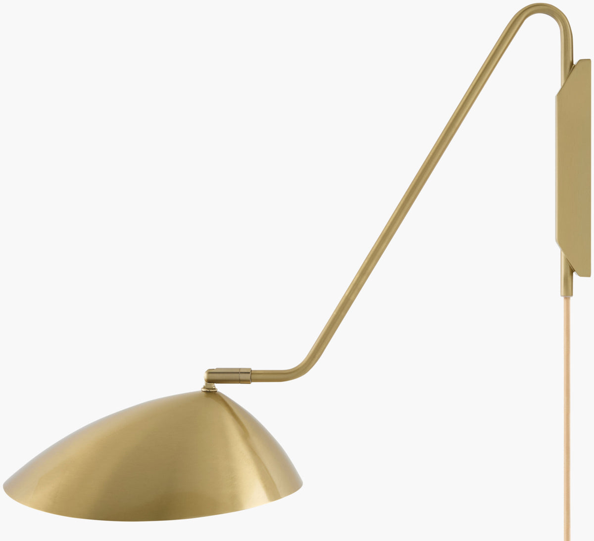 Ettore 22" Iron Wall Sconce, Electroplated Metallic Brass