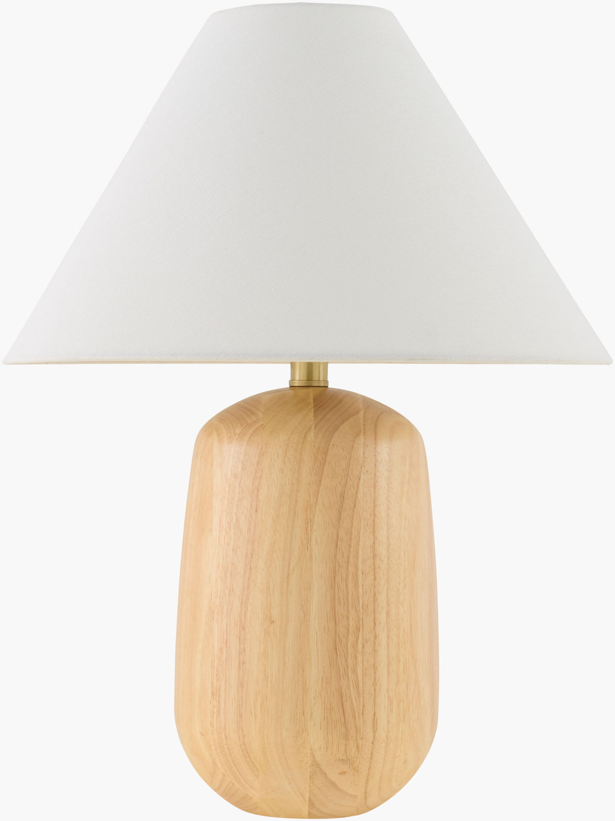 Evan 22" Wood Veneer Table Lamp, Natural Beige