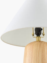 Evan 22" Wood Veneer Table Lamp, Natural Beige