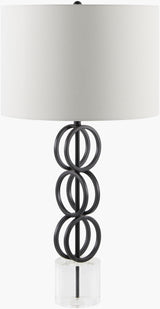 Evans 31" Iron Table Lamp, Painted Black