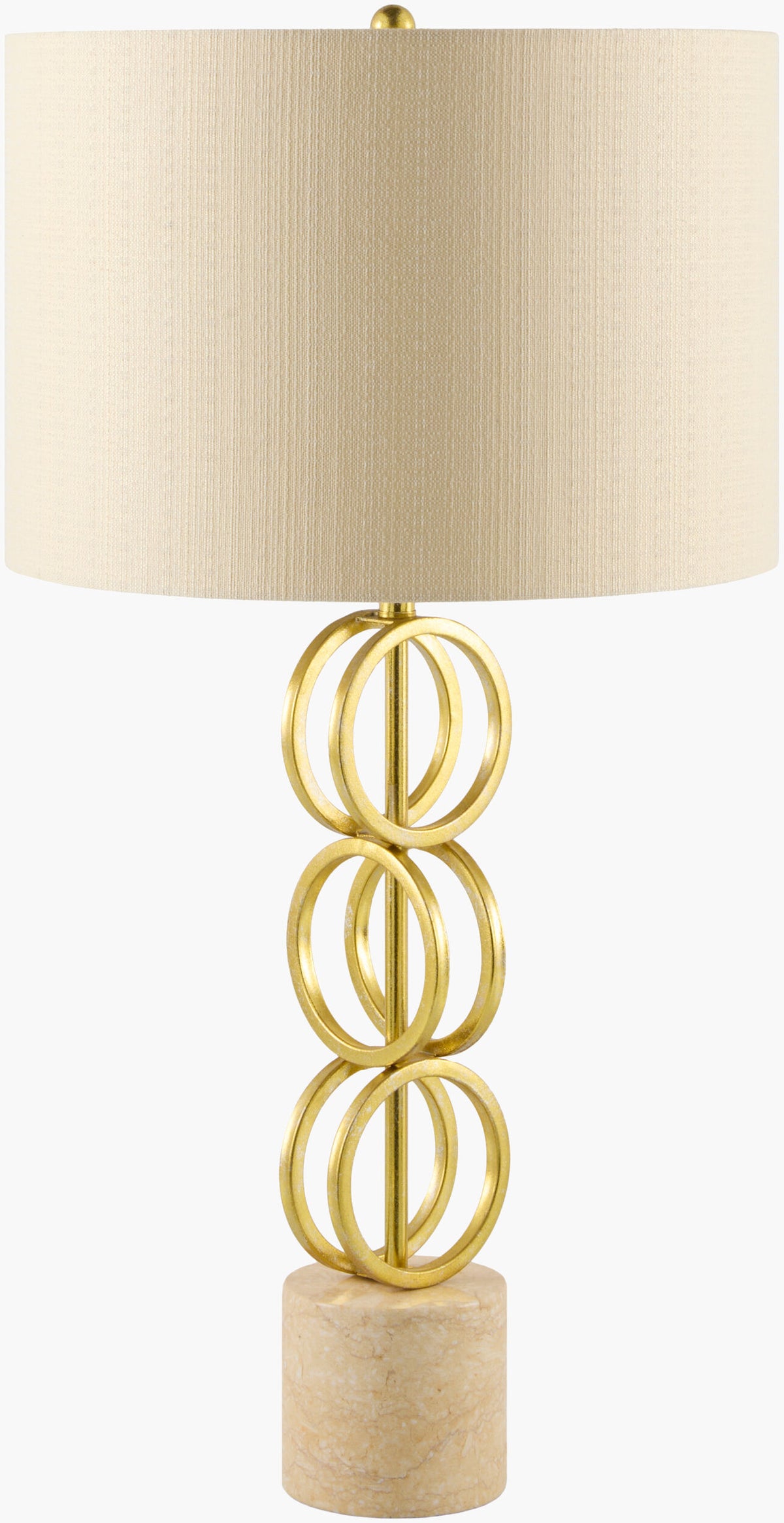 Evans 31" Iron Table Lamp, Painted Gold