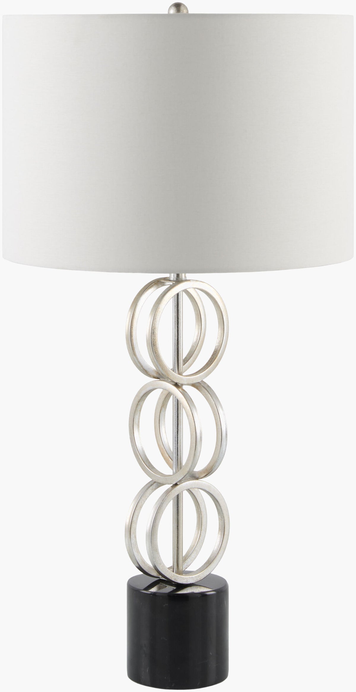 Evans 31" Iron Table Lamp, Painted Silver Gray
