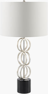 Evans 31" Iron Table Lamp, Painted Silver Gray